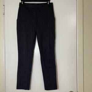 THEORY dark gray virgin wool knit pull on ankle pants size 4